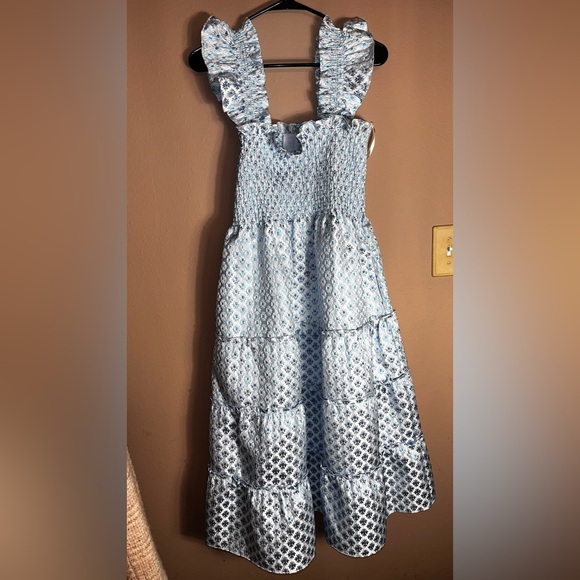 Hill House The Ellie Nap Dress
Snowflake Blue White Brocade
Women's #058 - Picture 6 of 9